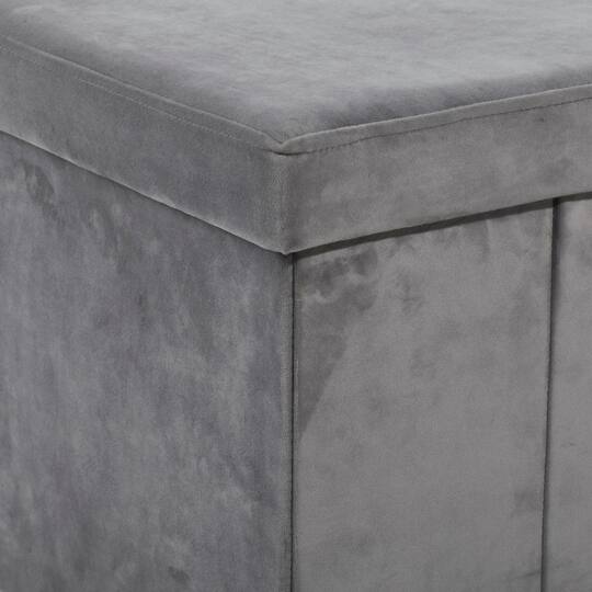 17" Modern Fabric Storage Stool